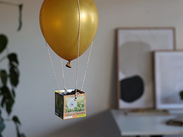 Do-It-Yourself-Heißluftballon mit WestLotto-Rubbellosen