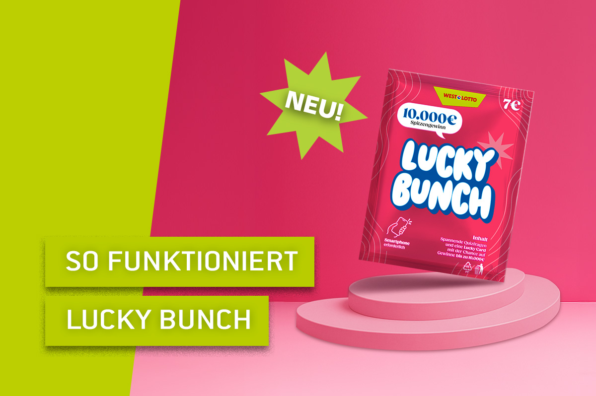 Lucky Bunch auf pinkem Hintergrund