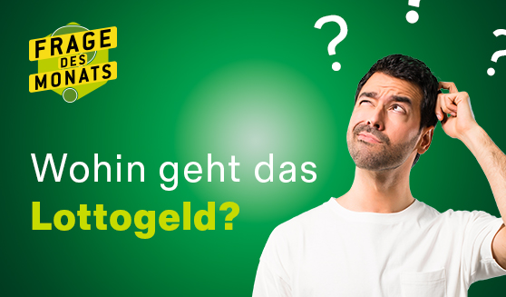 Nachdenklich schauender Mann kratzt sich am Kopf. Frage des Monats: Wohin geht das Lottogeld?