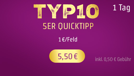 KENO-Spielpaket Typ10 5er Quicktipp