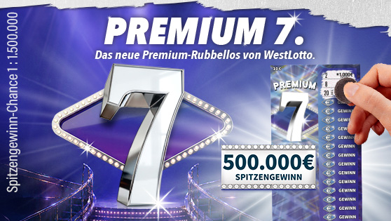 Das pinke Rubbellos Pink Saphir wird aufgerubbelt, im Hintergrund ist ein pinker Teppich ausgerollt. Spitzengewinn 250.000 €.