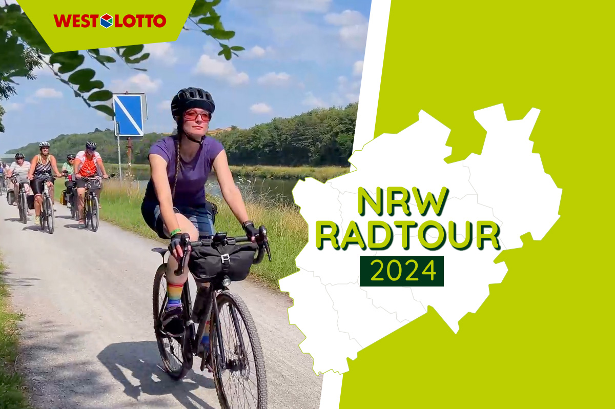 Radfahrerin auf der NRW-Radtour 2024 | WestLotto