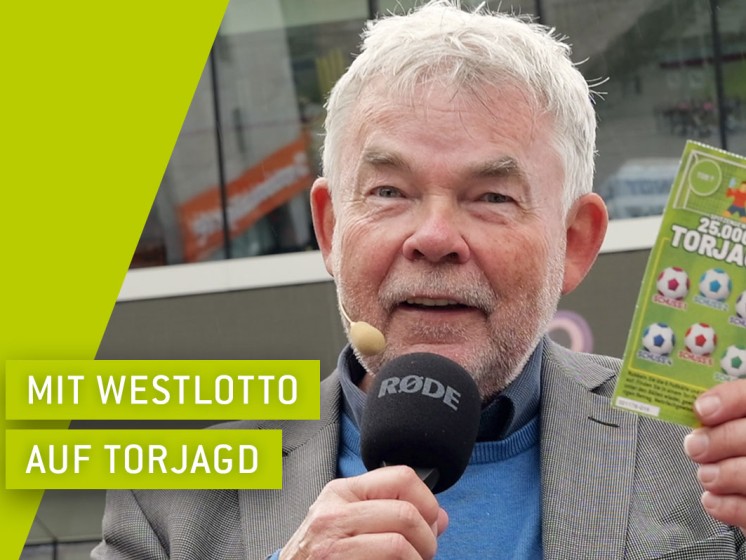 Fußball-Kommentator Manni Breuckmann präsentiert das Rubbellos Torjagd | WestLotto