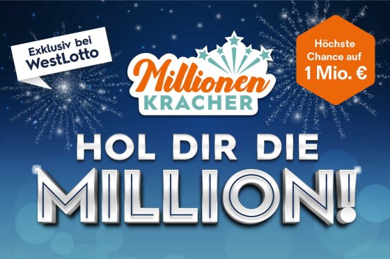 Grafik mit Logo zum Verkaufsstart des MillionenKrachers - WestLotto