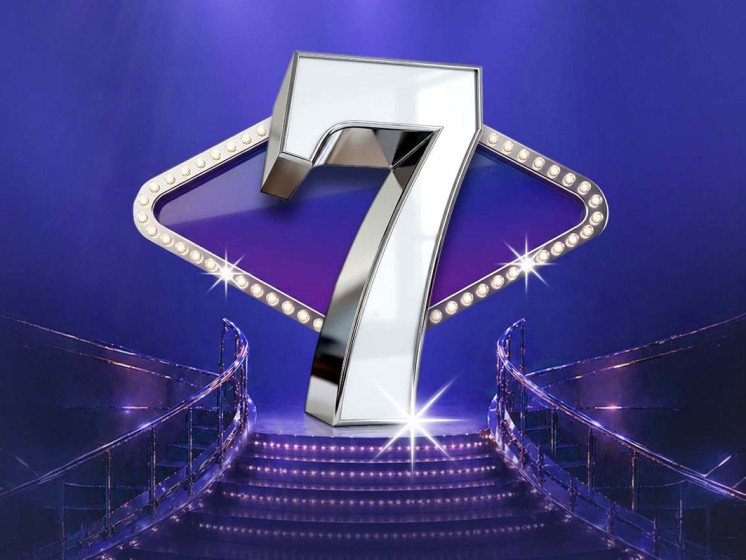 Die Zahl 7 steht auf einer Show-Treppe. WestLotto