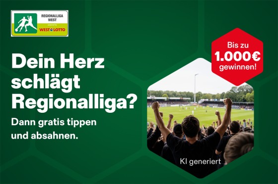 Infografik zum Regionalliga West Tippspiel mit Gewinnen von bis zu 1000€