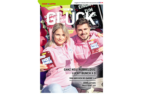 Cover der WestLotto-Kundenzeitschrift GLÜCK