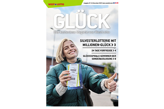 Cover der WestLotto-Kundenzeitschrift GLÜCK
