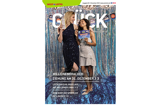 Cover der WestLotto-Kundenzeitschrift GLÜCK