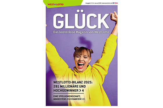 Cover der WestLotto-Kundenzeitschrift GLÜCK