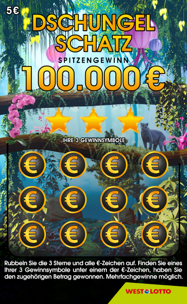 Spielschein Dschungel Schatz 2026