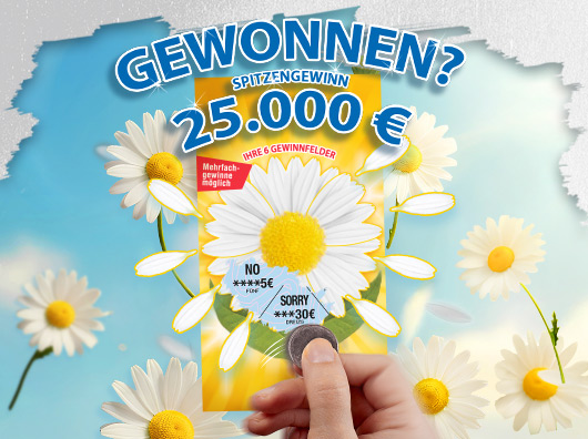 Teaser Rubbellos Gewonnen