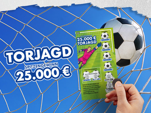 Übersichtsbild Rubbellos Torjagd 2026